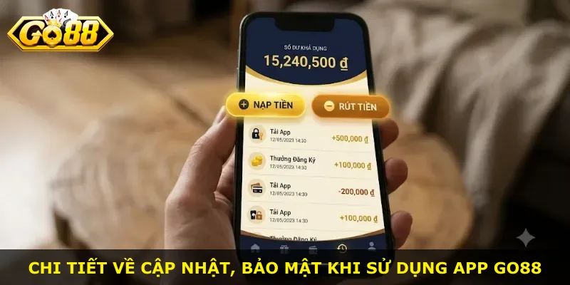 Chi tiết về cập nhật, bảo mật khi sử dụng App Go88