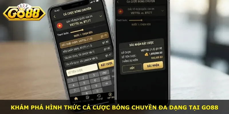 Khám phá hình thức cá cược bóng chuyền đa dạng tại Go88