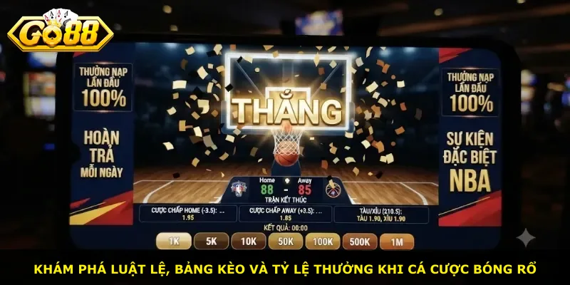 Khám phá luật lệ, bảng kèo và tỷ lệ thưởng khi cá cược bóng rổ