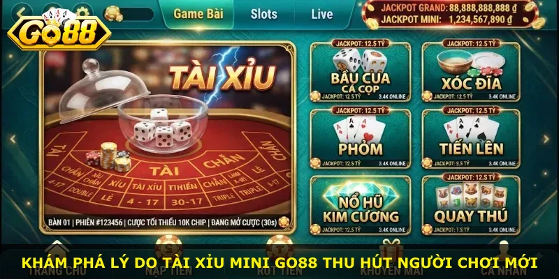 Khám phá lý do Tài Xỉu Mini Go88 thu hút người chơi mới
