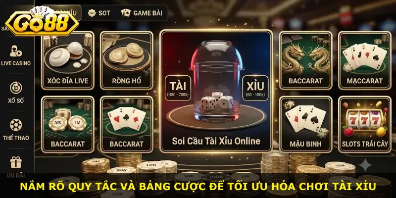 Nắm rõ quy tắc và bảng cược để tối ưu hóa chơi Tài Xỉu