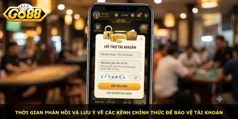 Thời gian phản hồi và lưu ý về các kênh chính thức để bảo vệ tài khoản