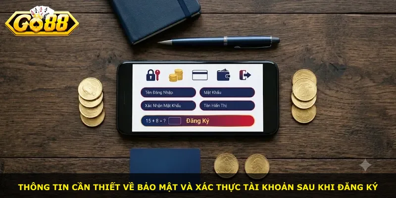 Thông tin cần thiết về bảo mật và xác thực tài khoản sau khi đăng ký