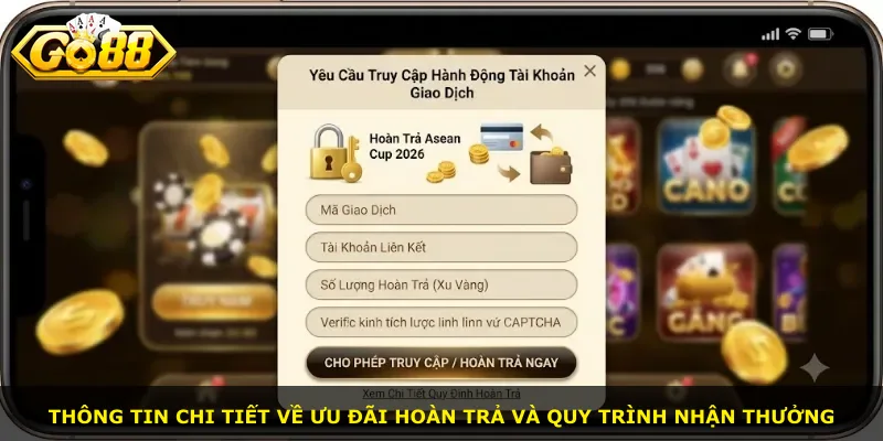 Thông tin chi tiết về ưu đãi hoàn trả và quy trình nhận thưởng