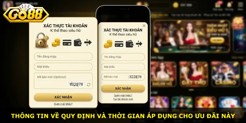 Thông tin về quy định và thời gian áp dụng cho ưu đãi này